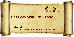 Osztrovszky Melinda névjegykártya